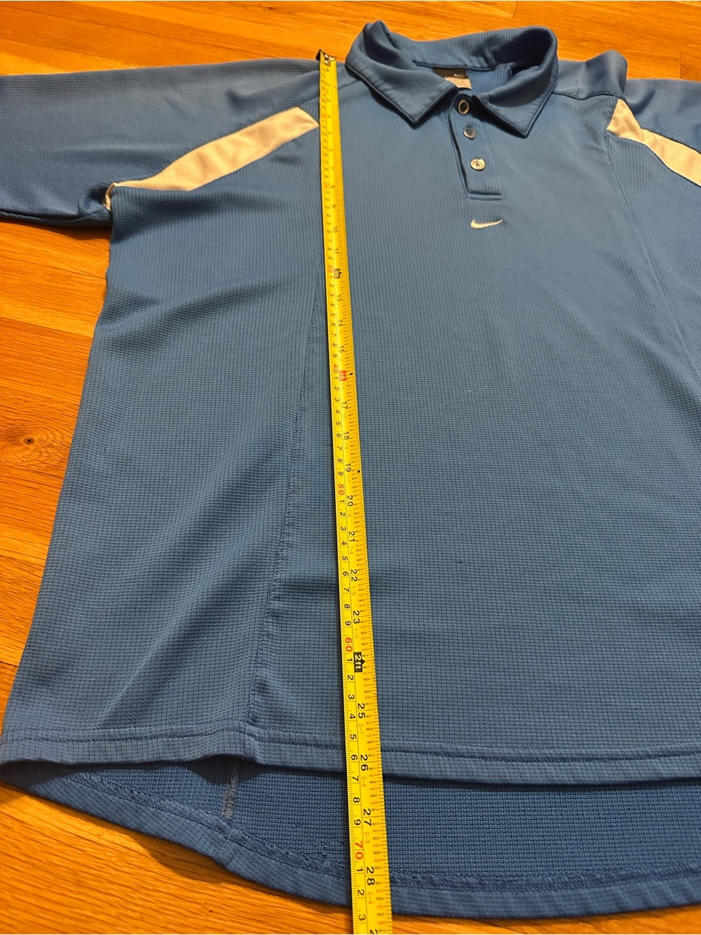 Nike Men’s Royal Blue Polo with White Shoulder Panels - Picture 8 of 8